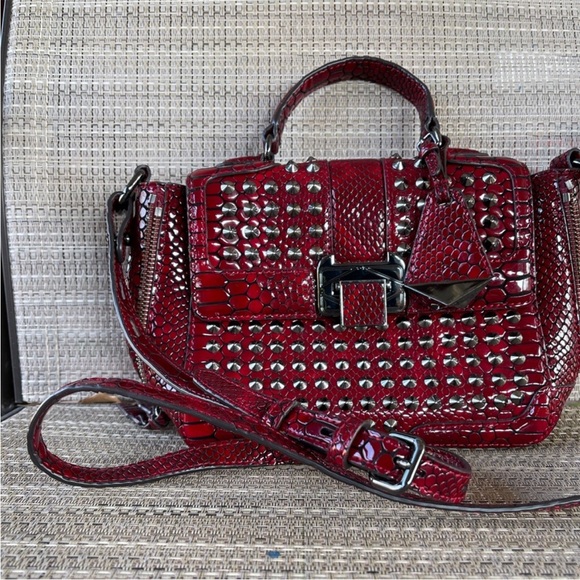 Rebecca Minkoff Red Studded Crossbody Handbag - Picture 4 of 14
